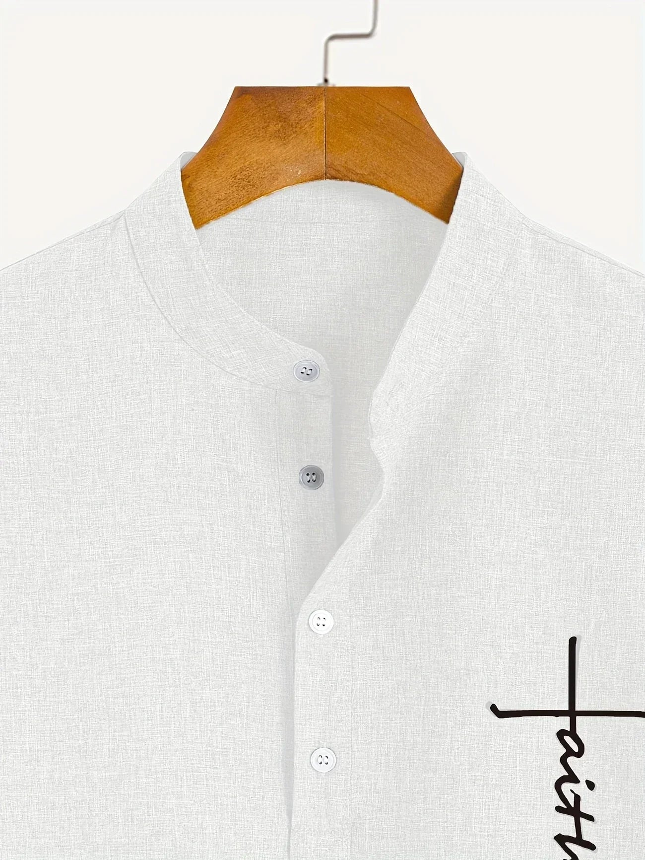Francisco - Camisa Elegante de Manga Corta con Cuello Alto