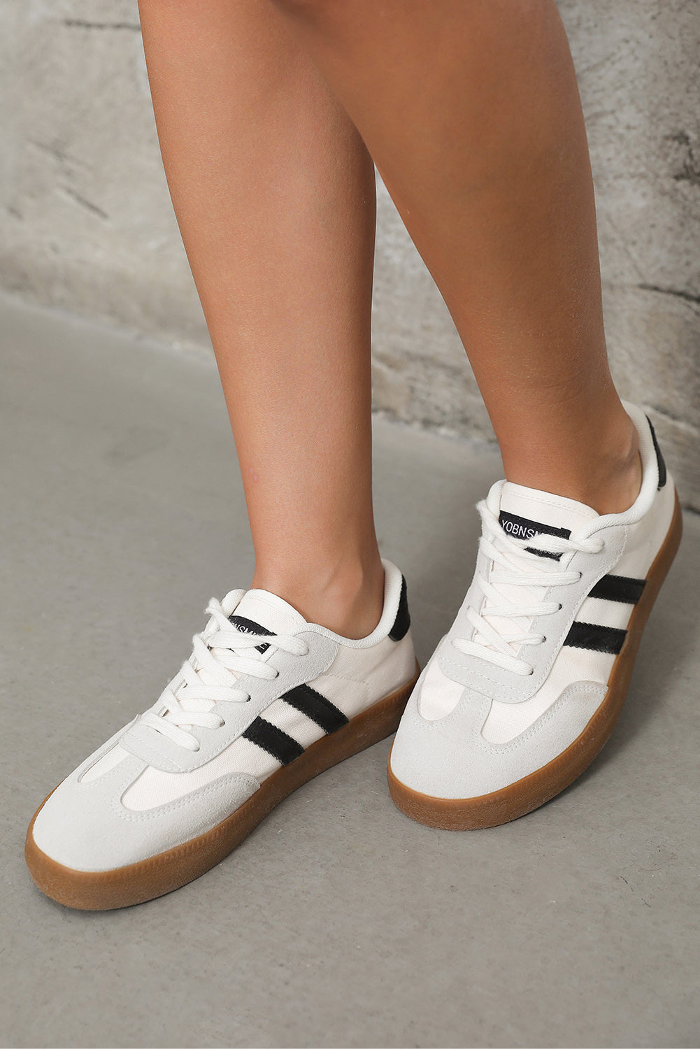 Olina | Zapatillas planas con rayas negras