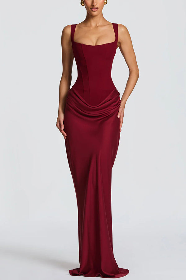 Serrano Madrid | Vestido maxi de escote cuadrado