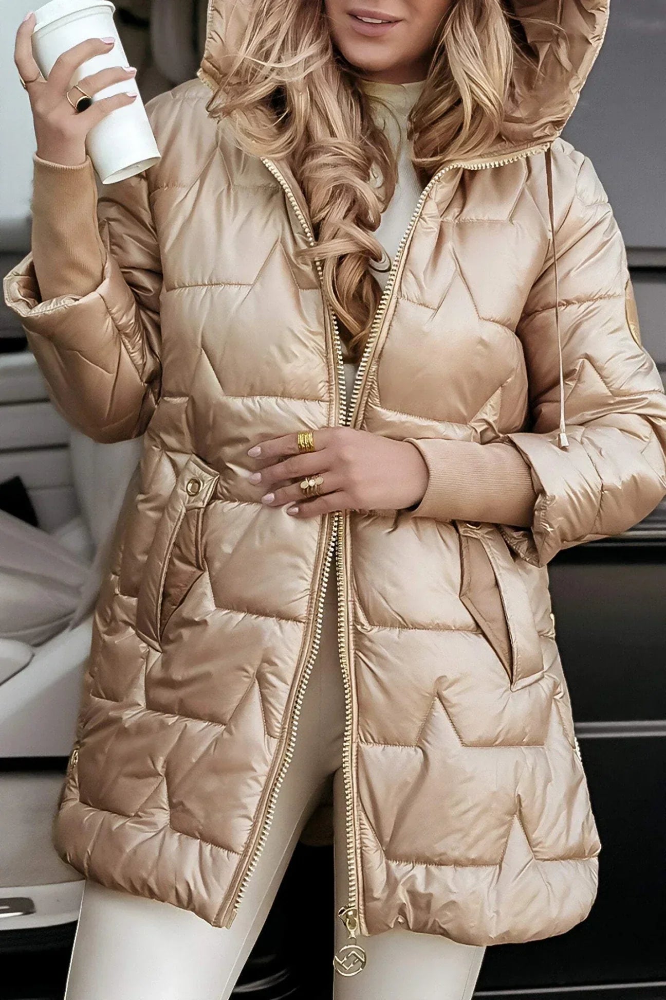 ABRIGO ELEGANTE Y ACOLCHADO