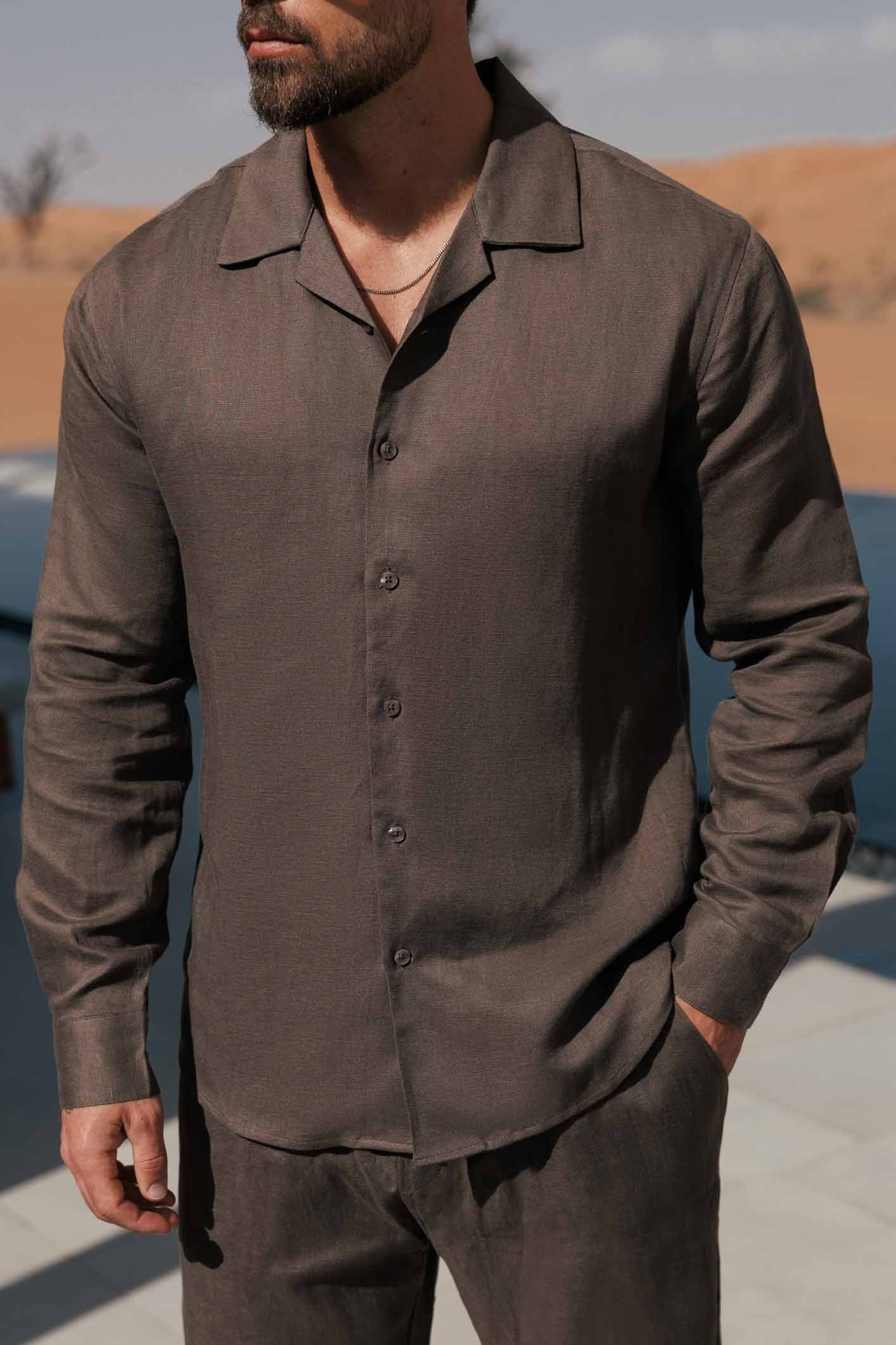 Nápoli™ · Camisa de lino manga larga