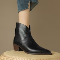 Anita - Botines de lujo con tacón bajo