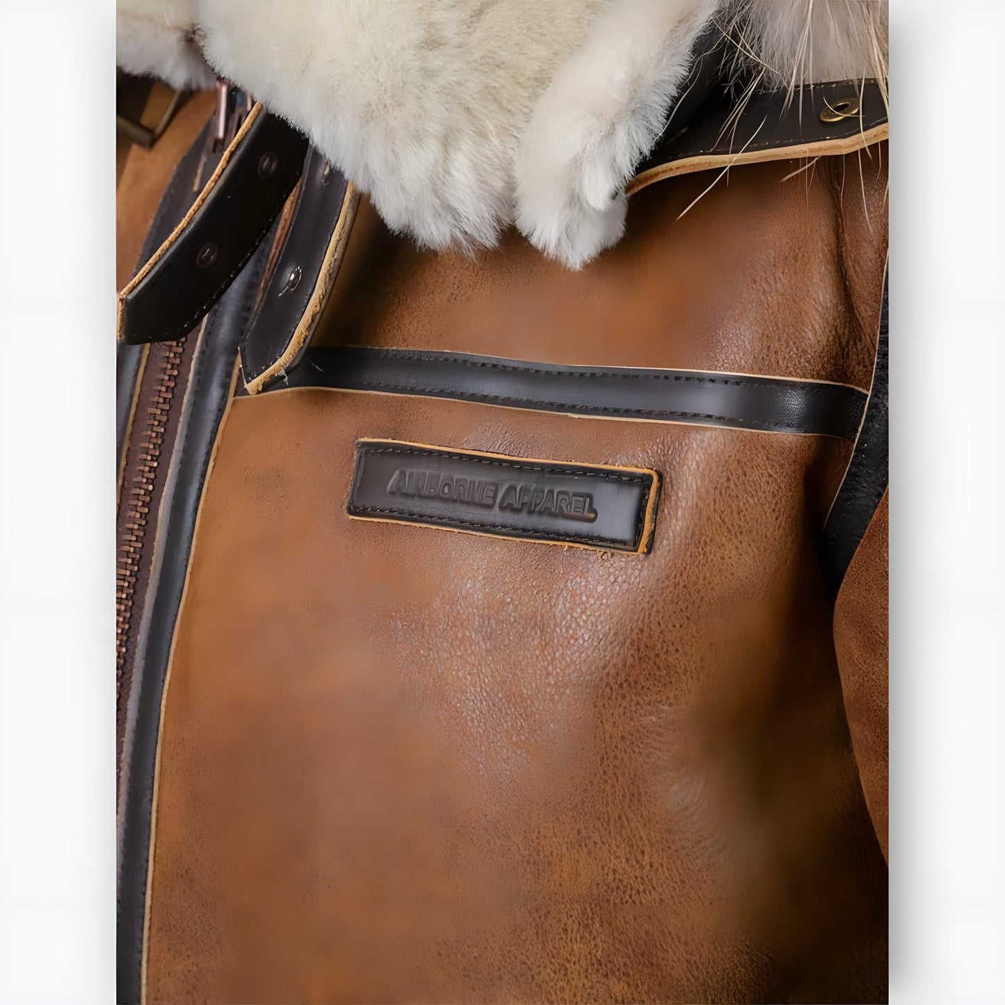 Aron™ | Chaqueta bomber con capucha de piel.