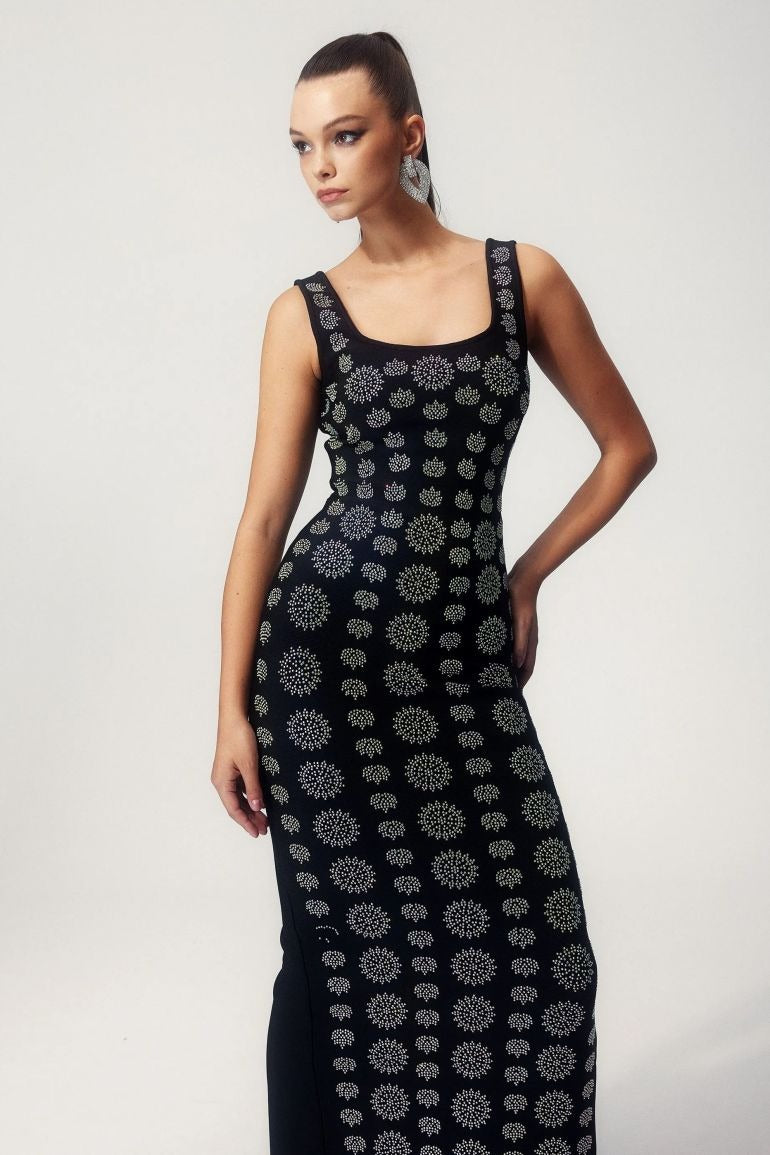 Moira Diamante Vestido maxi ajustado tipo bandage