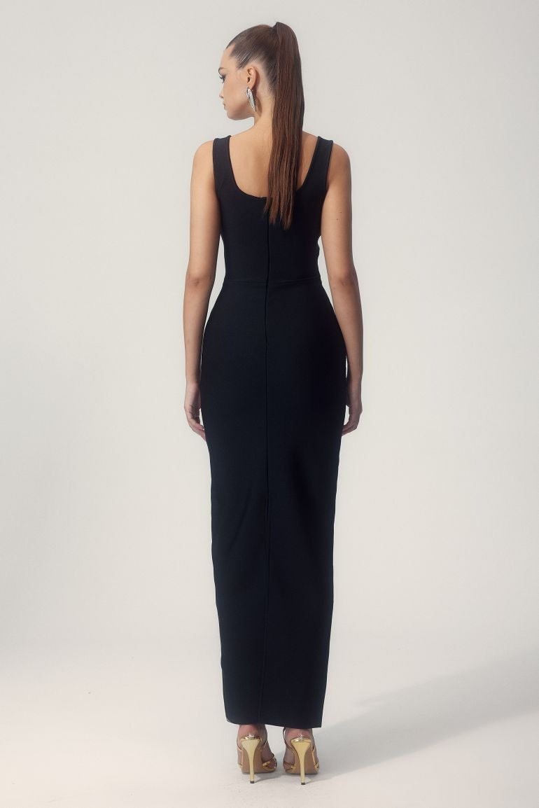 Moira Diamante Vestido maxi ajustado tipo bandage