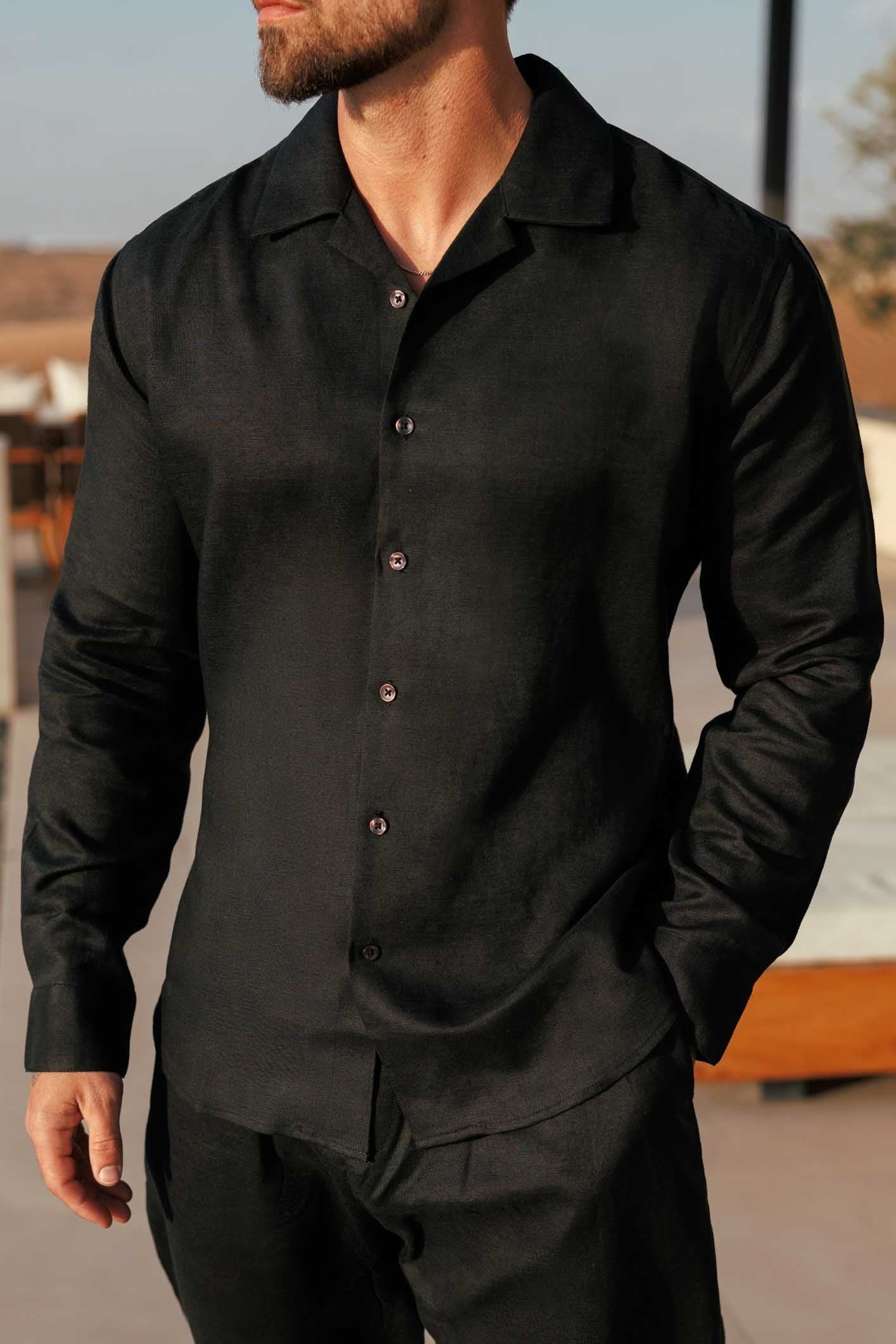 Nápoli™ · Camisa de lino manga larga