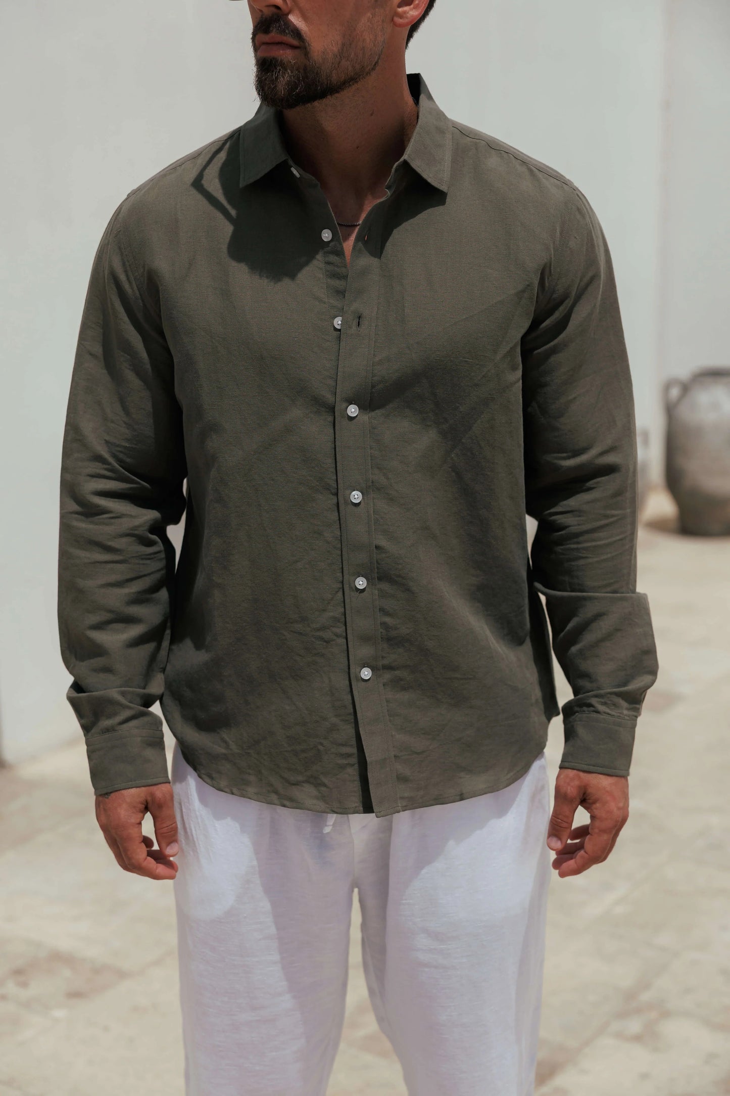 Nápoli™ · Camisa de lino manga larga
