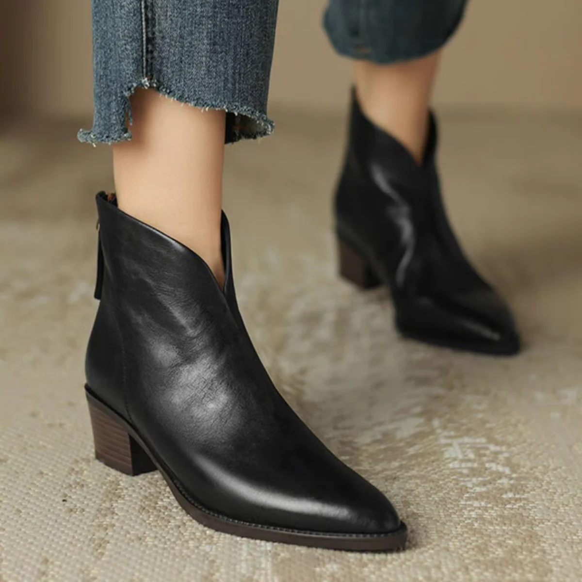 Anita | Botines de lujo con tacón bajo