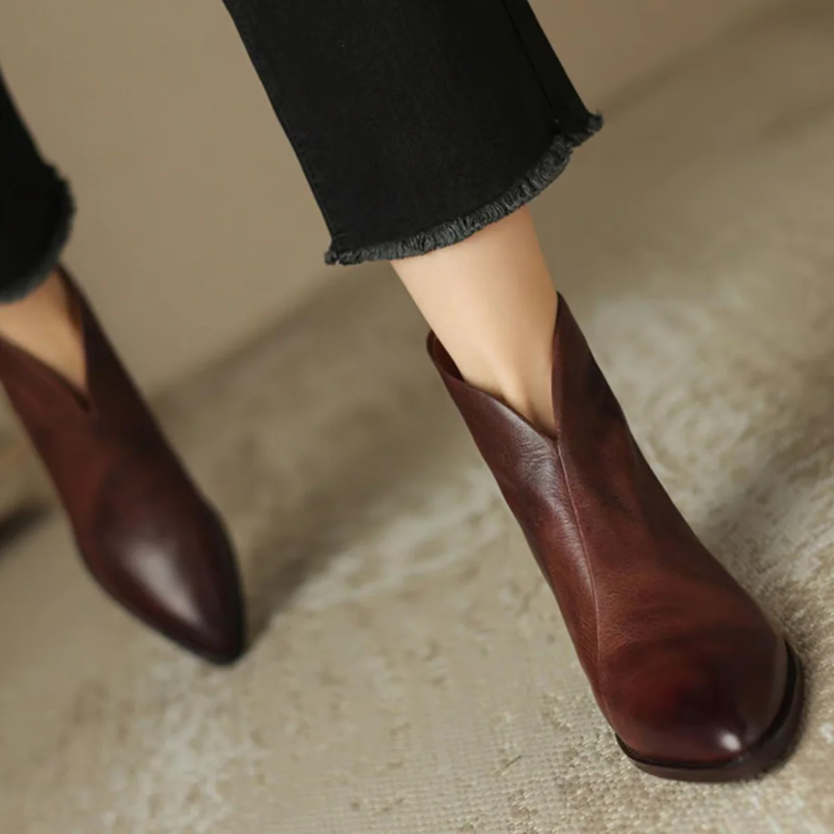 Anita | Botines de lujo con tacón bajo