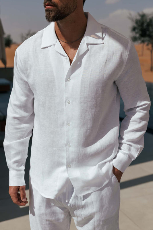 Nápoli™ · Camisa de lino manga larga