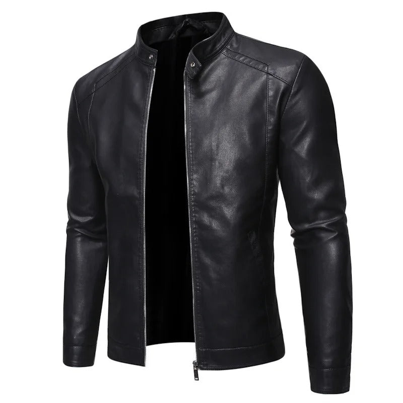 Alonso | Chaqueta de piel con cuello alto
