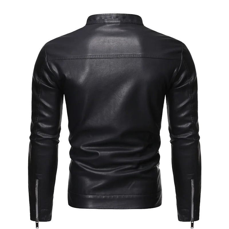 Alonso | Chaqueta de piel con cuello alto
