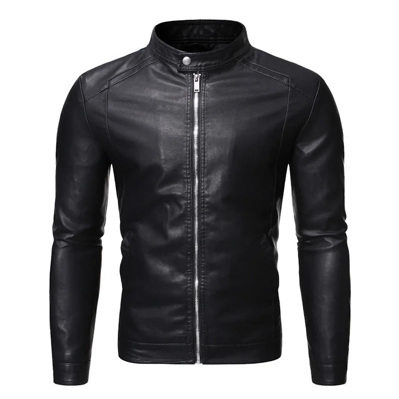 Alonso | Chaqueta de piel con cuello alto