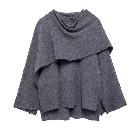 MIRAE – Elegante chaqueta tipo capa para mujer