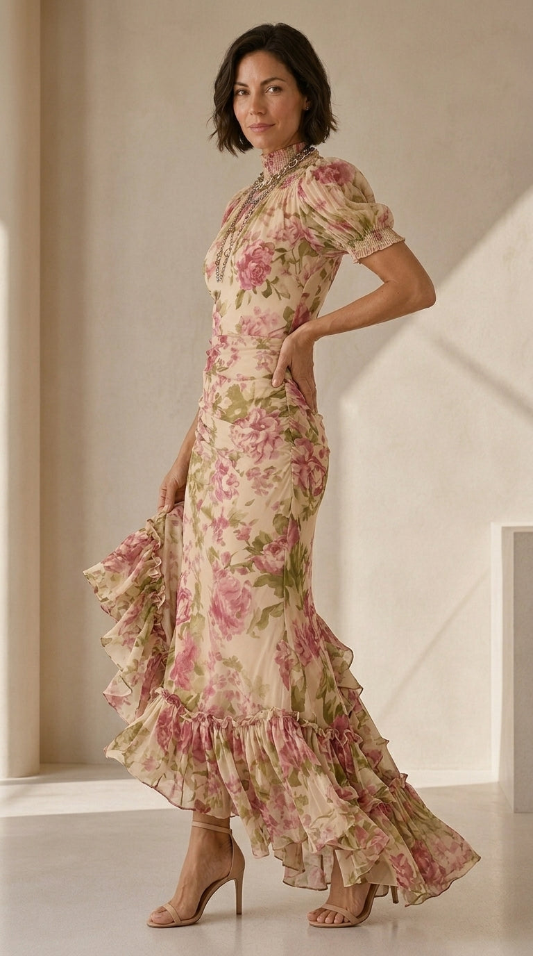 Amalia | Floral Romántico de Corte Sirena