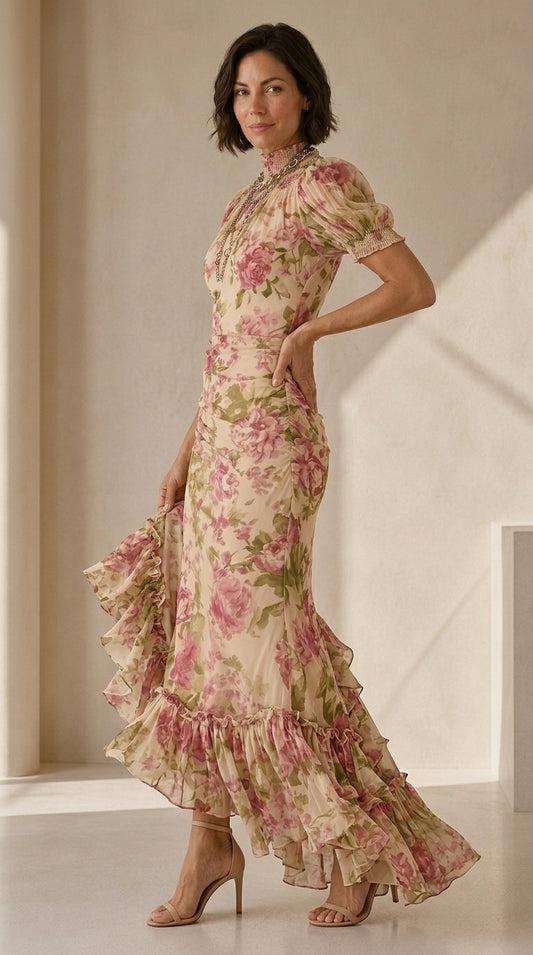 Amalia | Floral Romántico de Corte Sirena