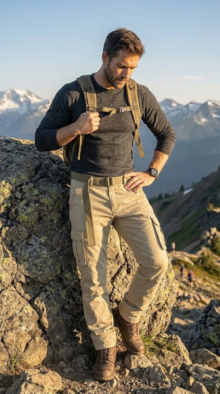Pantalón Cargo  – Multibolsillos, Resistente y Cómodo