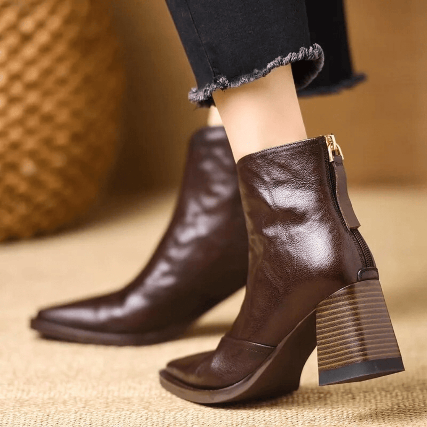 Sorolla™ - Botines de lujo con tacón medio